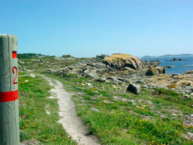 hiking route with black